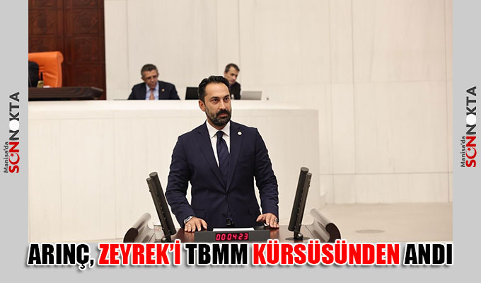 Arınç, Zeyrek’i TBMM Kürsüsünden Andı
